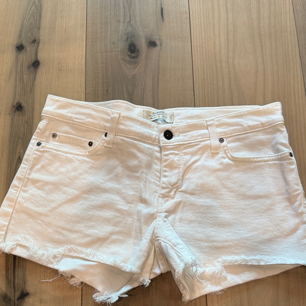 Women's White Denim Shorts